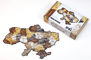 Дерев'яний пазл Карта України