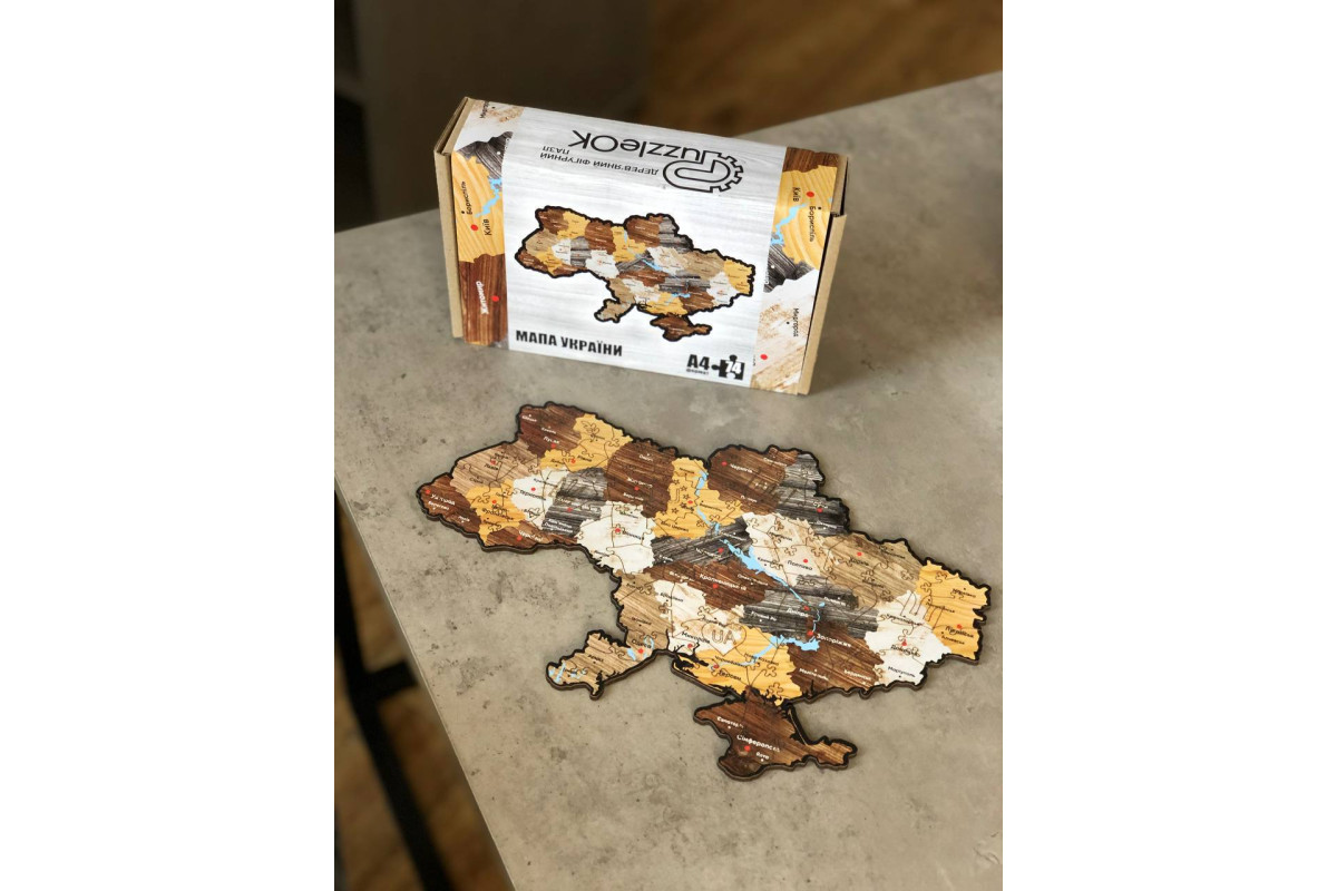 Дерев'яний пазл Карта України