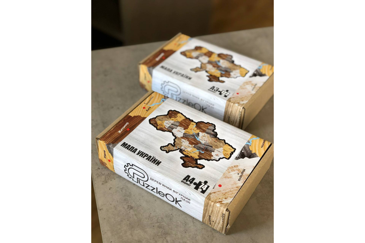Дерев'яний пазл Карта України