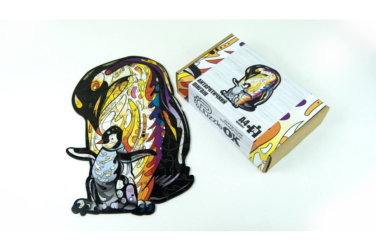 Дерев'яний пазл Антарктичний пінгвін