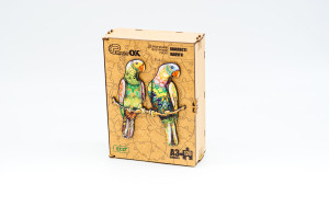 Фігурний дерев'яний пазл Хвилясті папуги