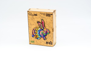 Дерев'яний пазл Пухнастий кролик