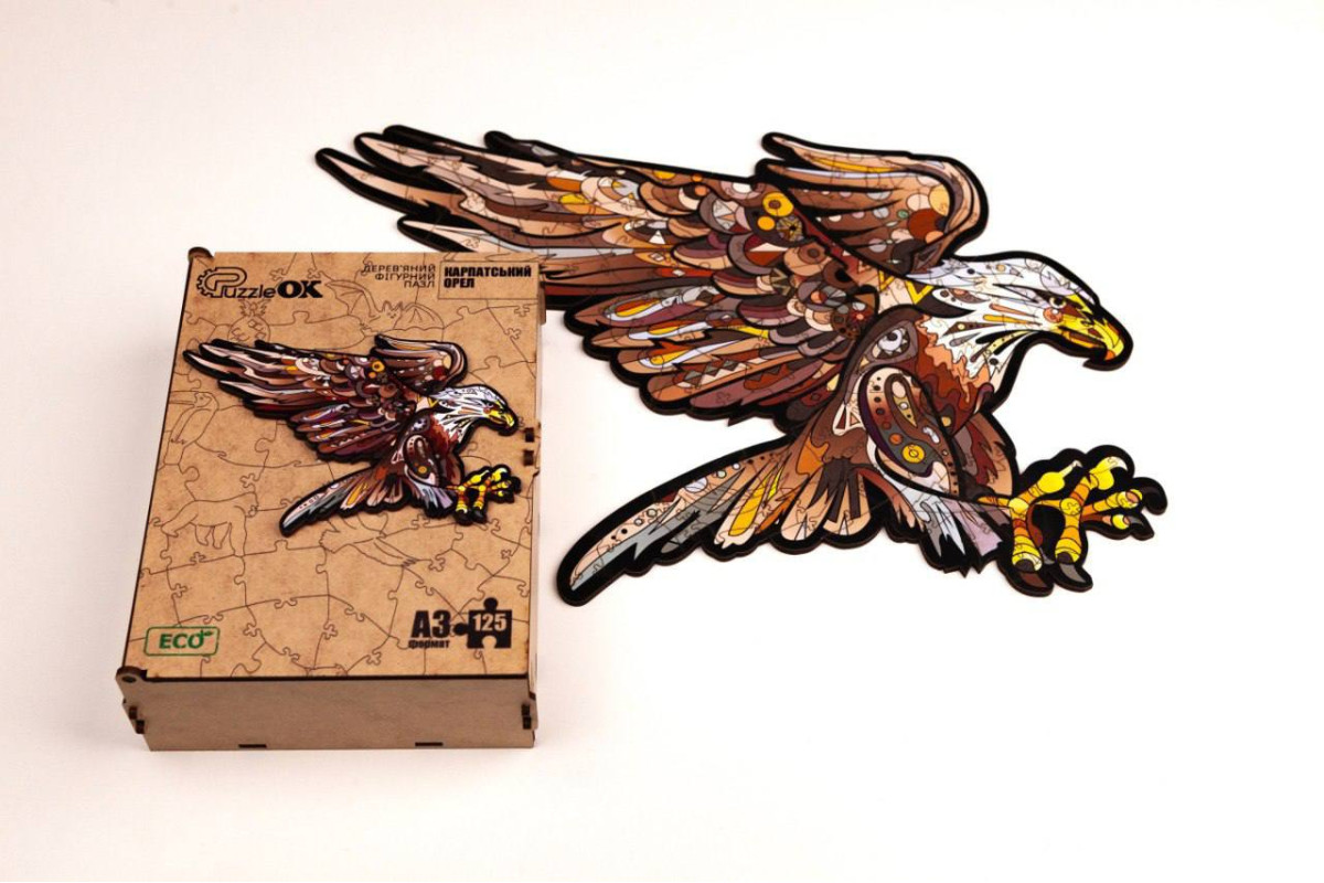 Дерев'яний пазл Карпатський орел