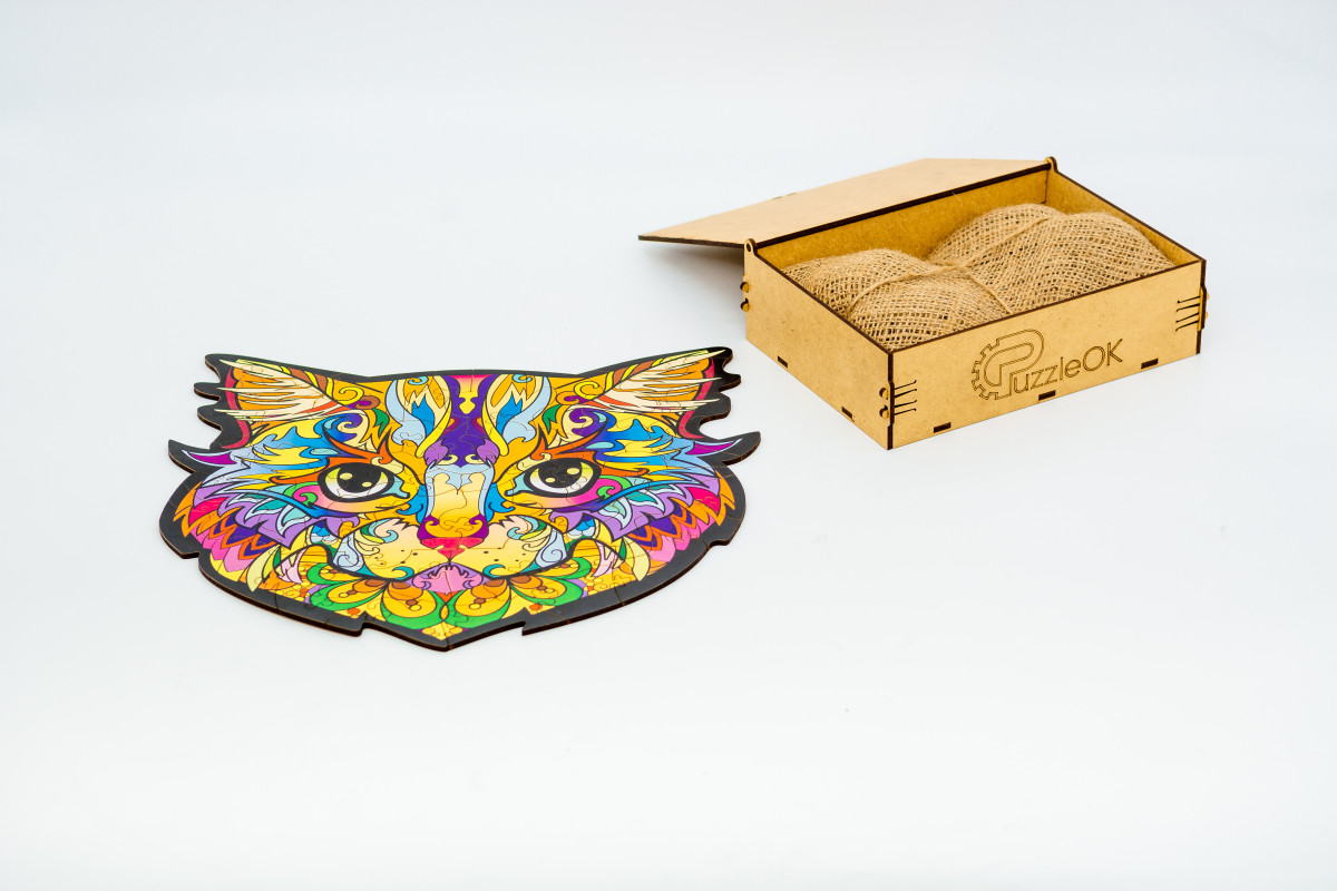 Дерев'яний пазл Кіт Муркіт для дітей від 4 років