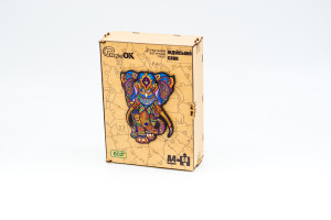 Дерев'яний пазл Індійський слон