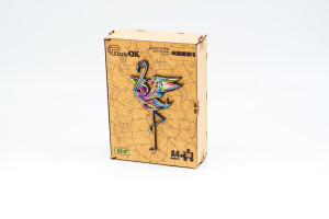 Фігурний дерев'яний пазл Фламінго