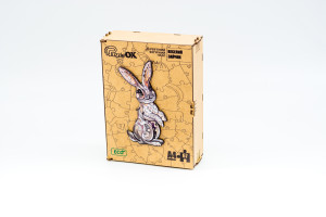 Дерев'яний пазл Веселий Зайчик для дітей від 5 років