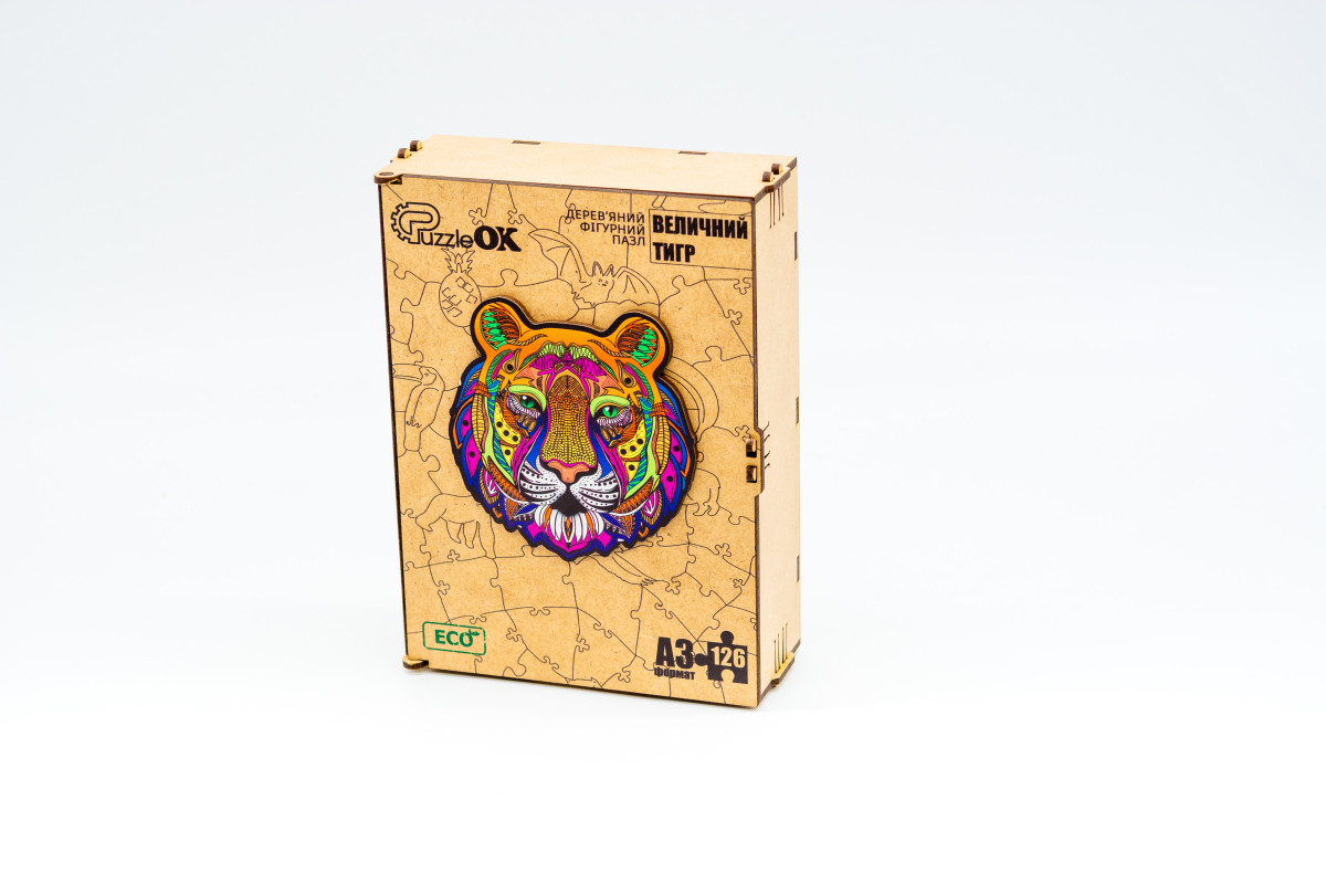 Дерев'яний пазл Величний Тигр