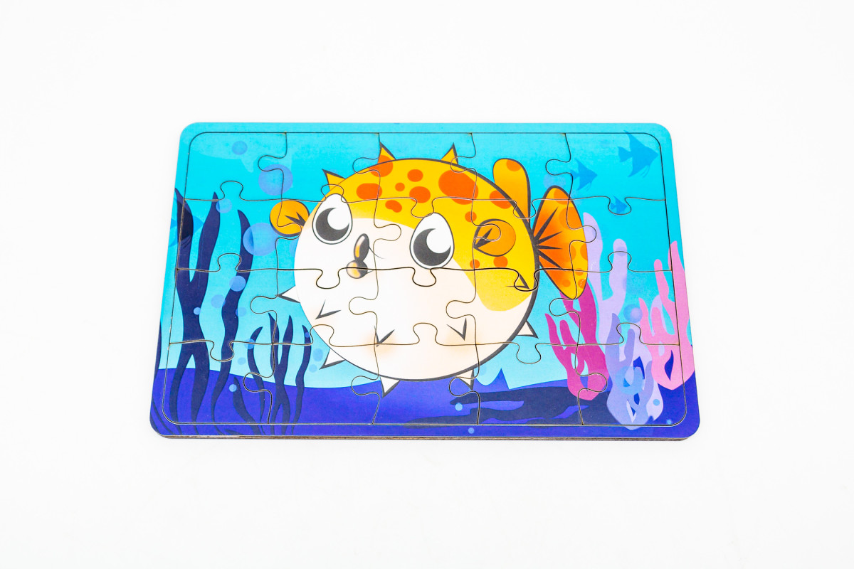 Пазл дерев’яний «Рибка фугу» для дітей від 4 років