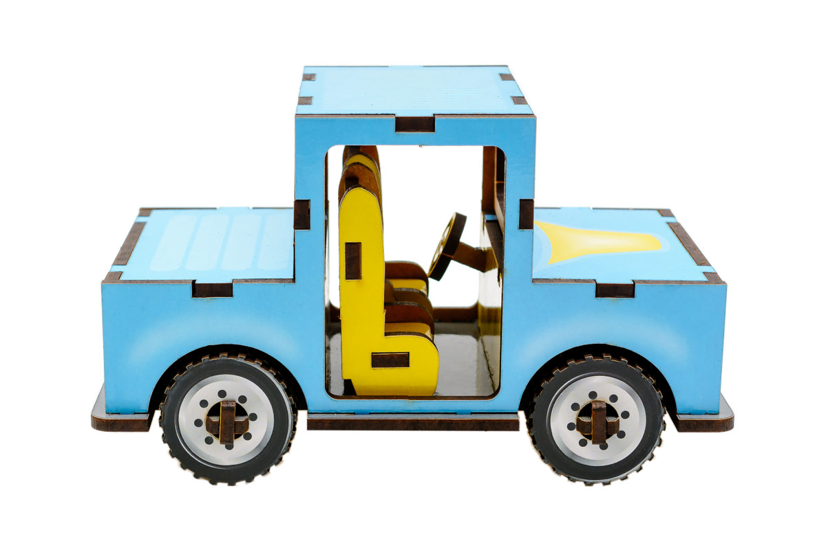 Дитячий дерев'яний 3D конструктор "Машинка"