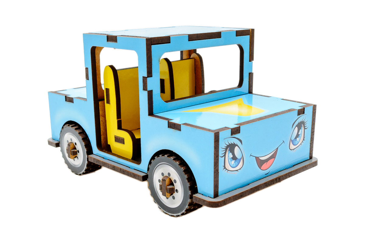 Дитячий дерев'яний 3D конструктор "Машинка"