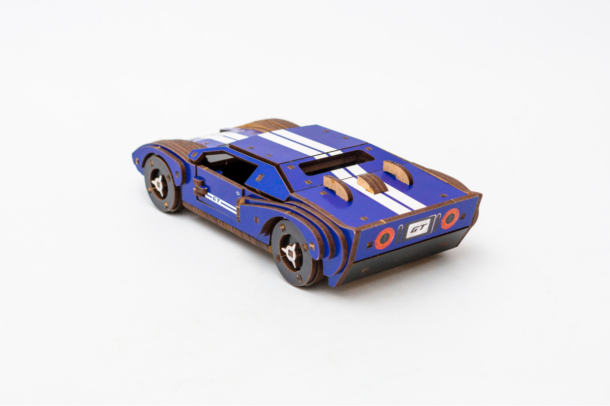 Дерев’яний 3D конструктор «Fast car Gt»