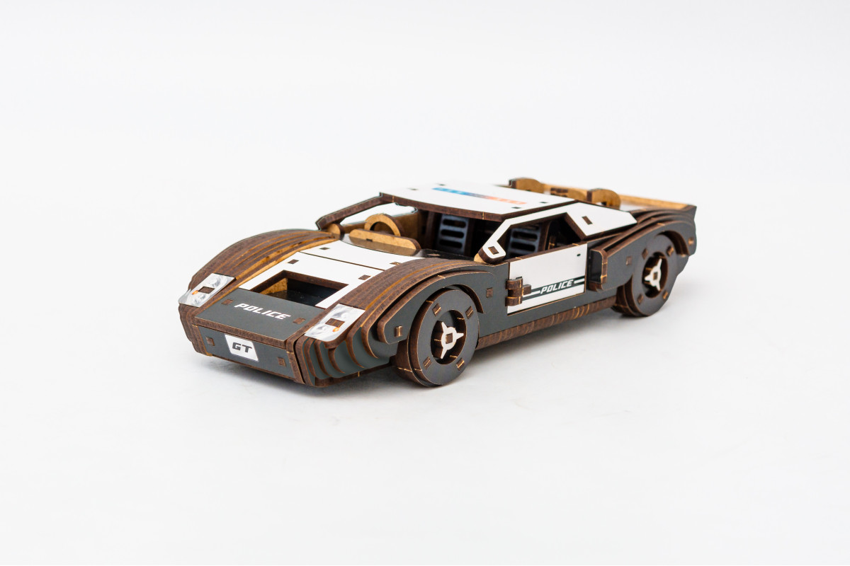 Дерев’яний 3D конструктор «Fast car Gt»