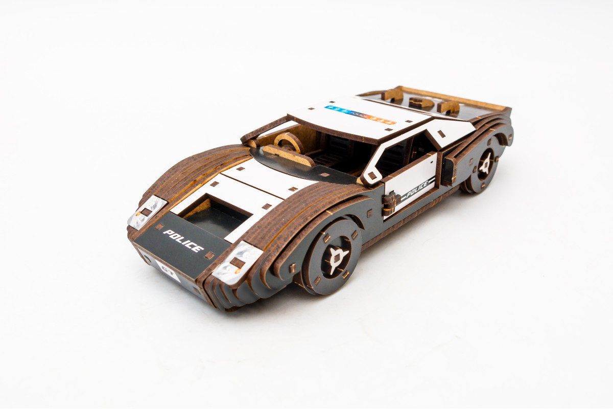 Дерев’яний 3D конструктор «Fast car Gt»