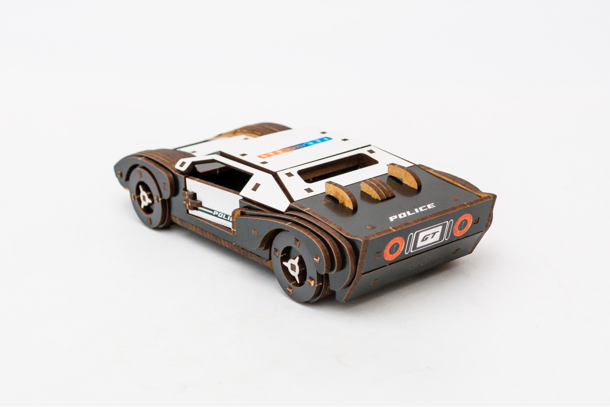 Дерев’яний 3D конструктор «Fast car Gt»