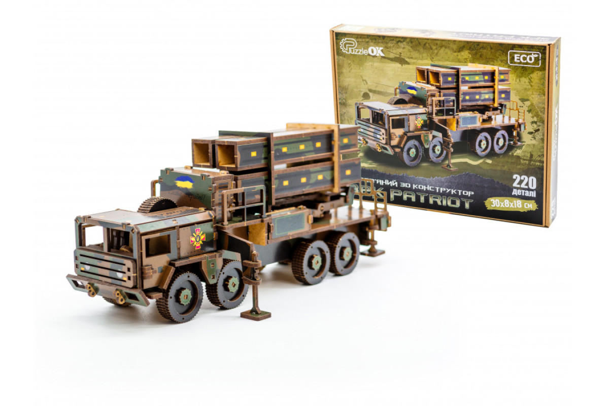 Дерев'яний 3D конструктор "ЗРК Patriot"