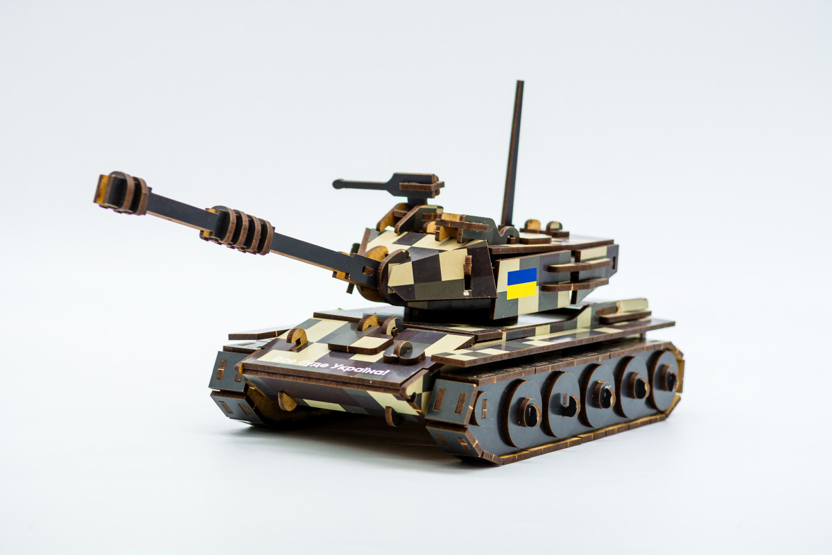 Дерев'яний 3D конструктор "Танк"