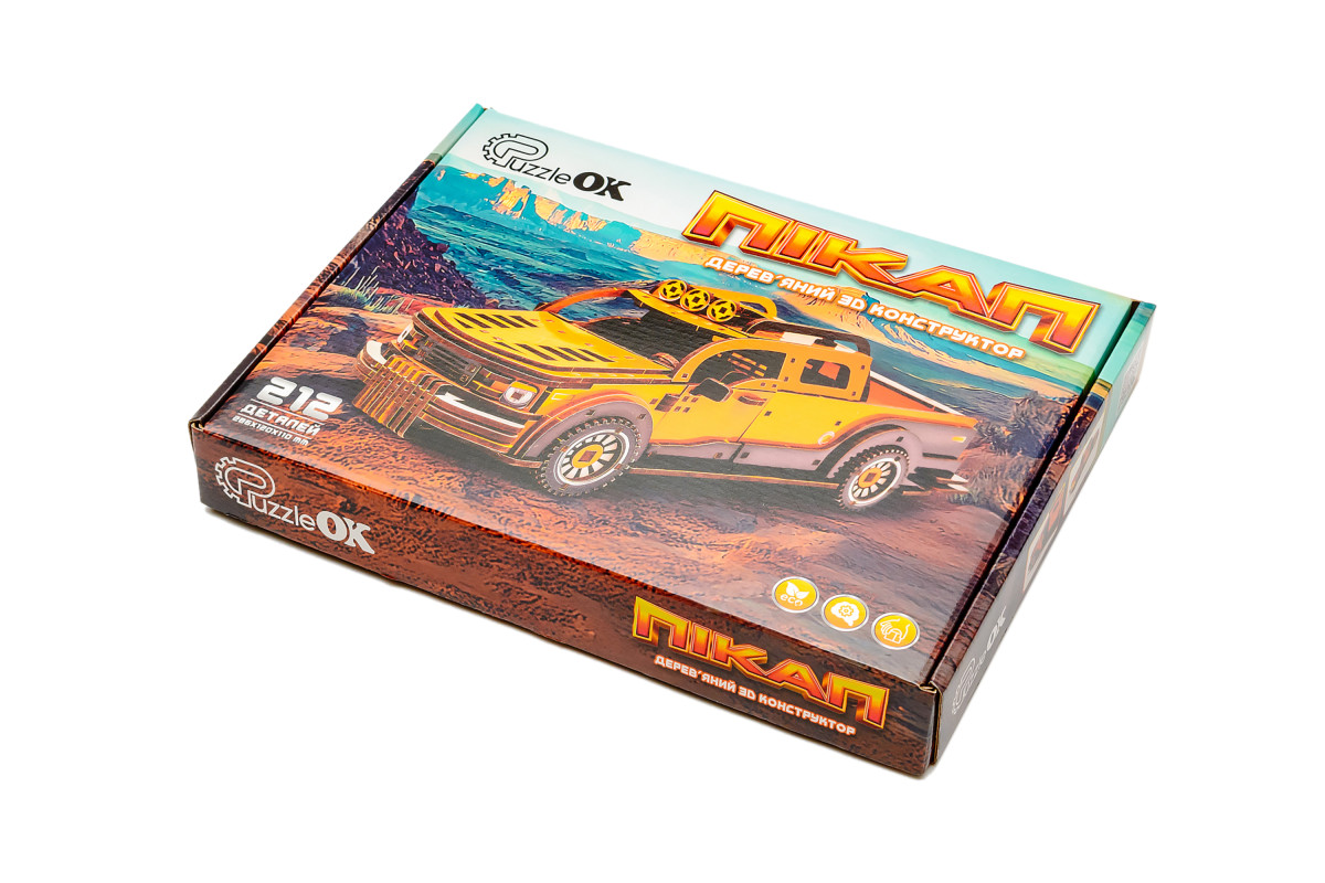 Дерев'яний 3D конструктор "Пікап"