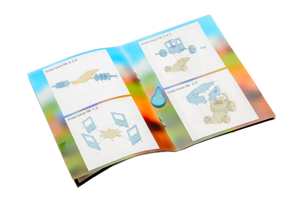 Дитячий дерев'яний 3D конструктор "Трактор"