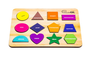 Розвиваюча дерев'яна іграшка "Фігури" A4 для дітей від 3 років