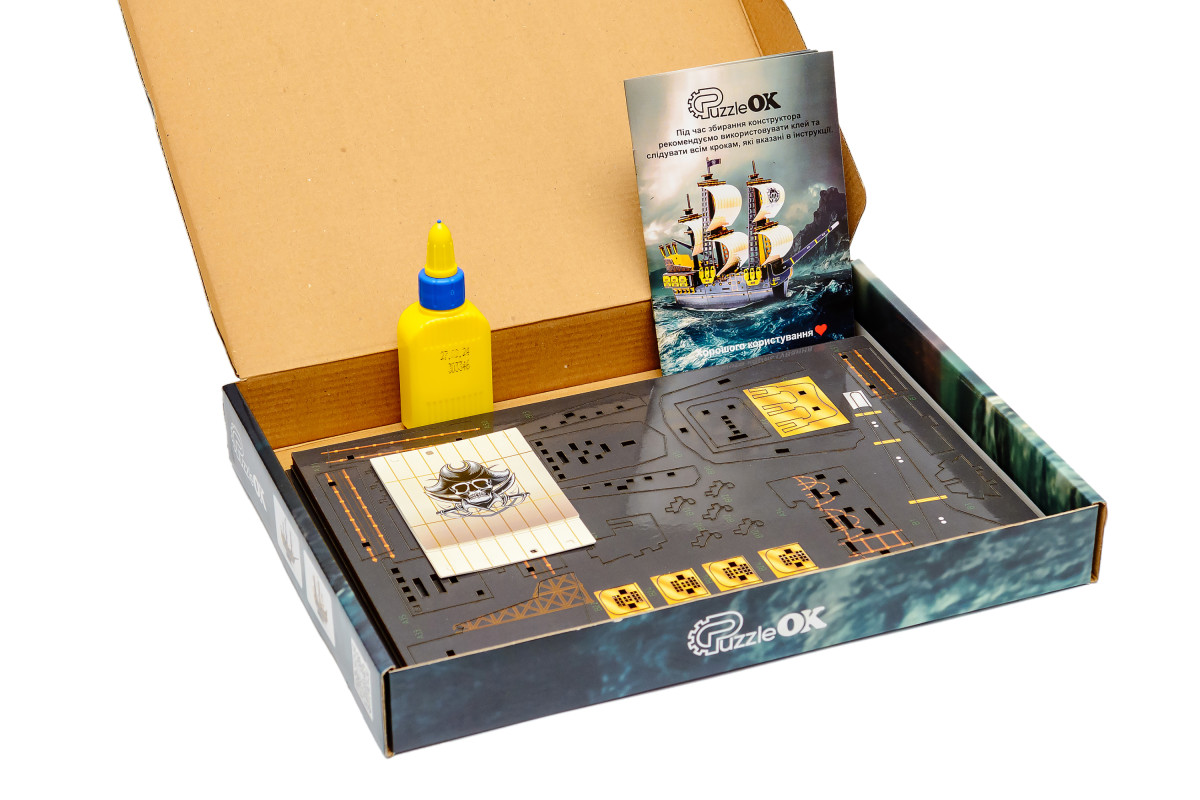 Дерев'яний 3D конструктор "Піратський корабель"