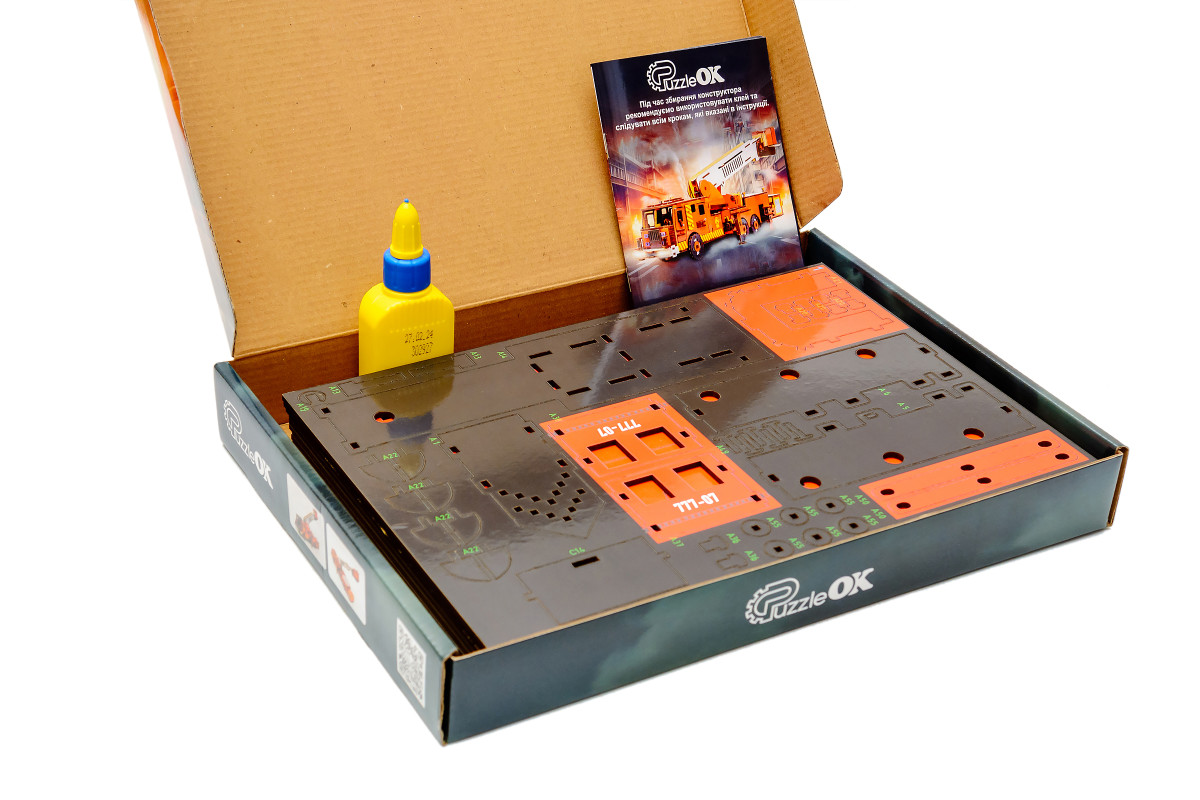 Дерев'яний 3D конструктор "Пожежна машина"