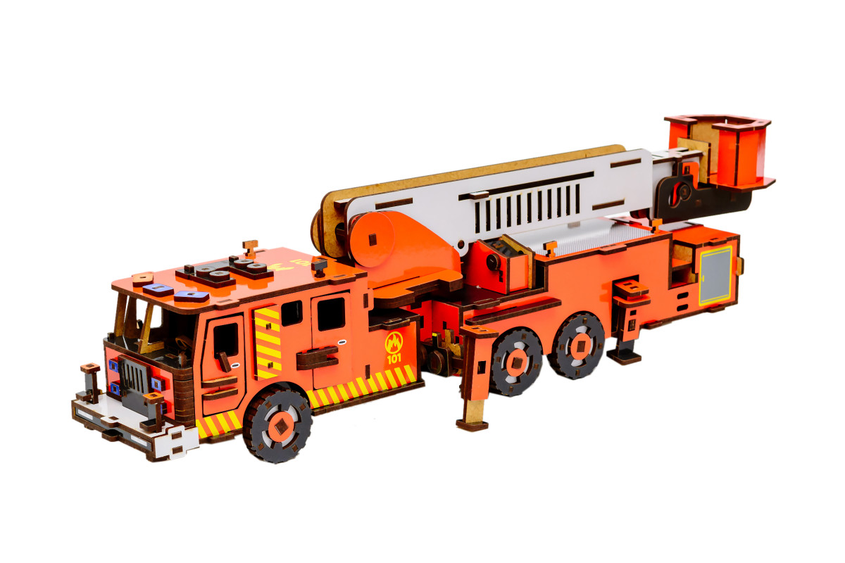 Дерев'яний 3D конструктор "Пожежна машина"