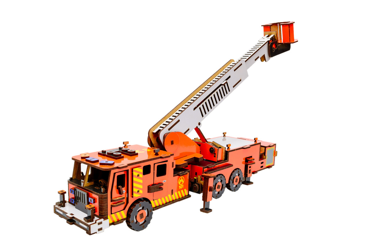 Дерев'яний 3D конструктор "Пожежна машина"