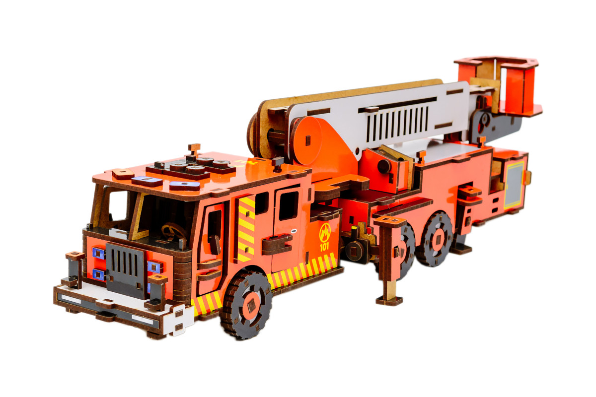 Дерев'яний 3D конструктор "Пожежна машина"