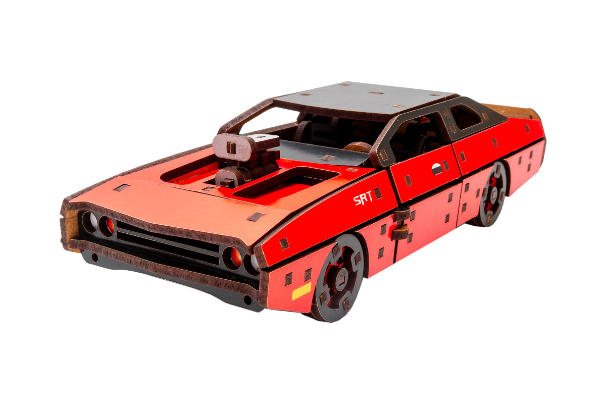 Дерев'яний 3D конструктор Fast Furious (червона)