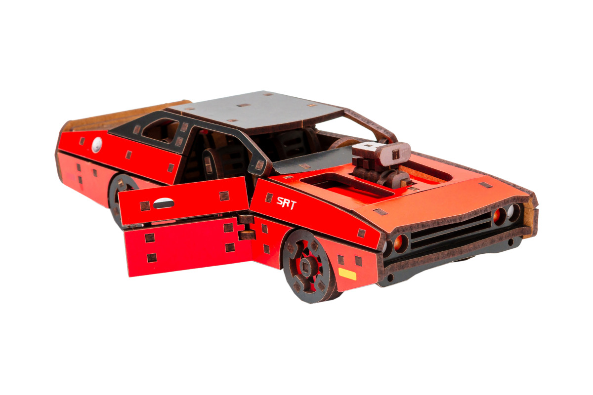 Дерев'яний 3D конструктор Fast Furious (червона)