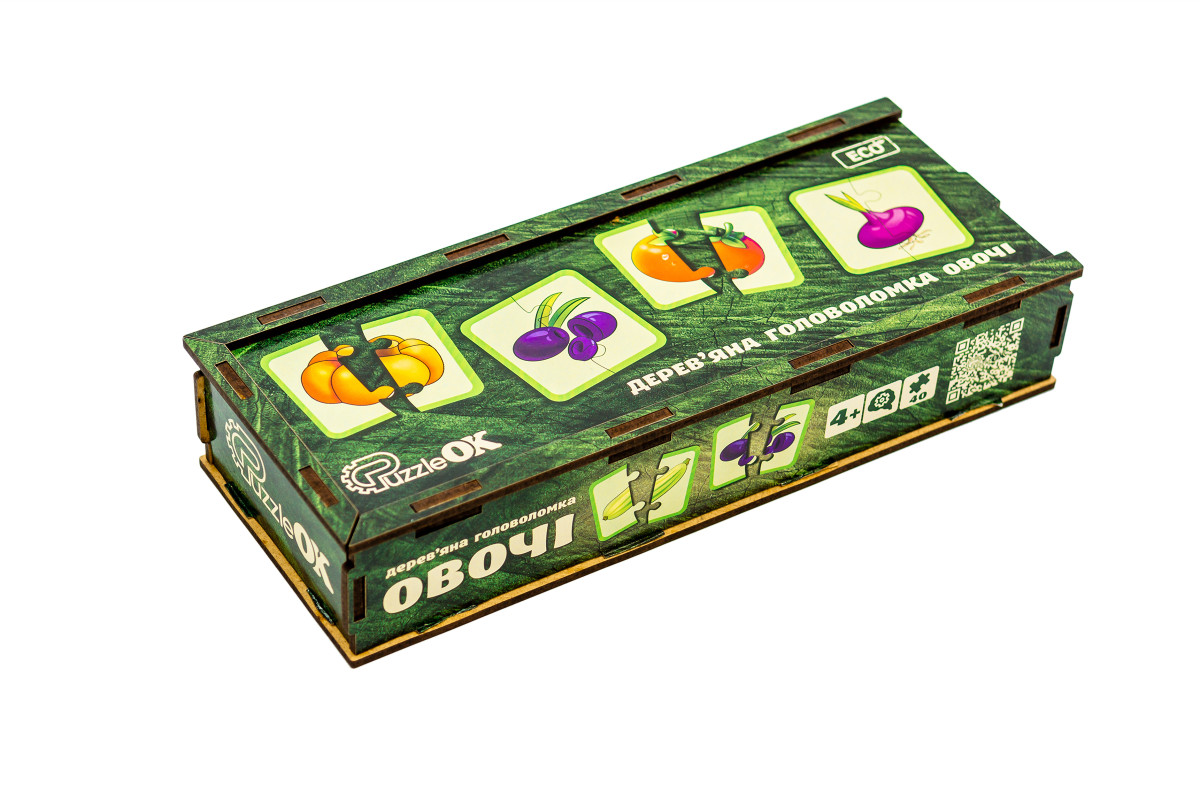 Дерев'яна головоломка "Овочі" для дітей від 3 років