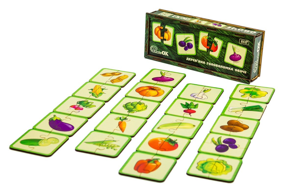 Дерев'яна головоломка "Овочі" для дітей від 3 років