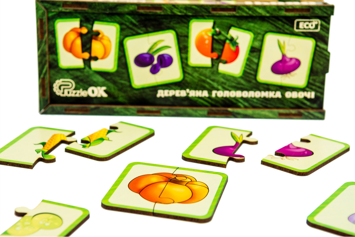 Дерев'яна головоломка "Овочі" для дітей від 3 років