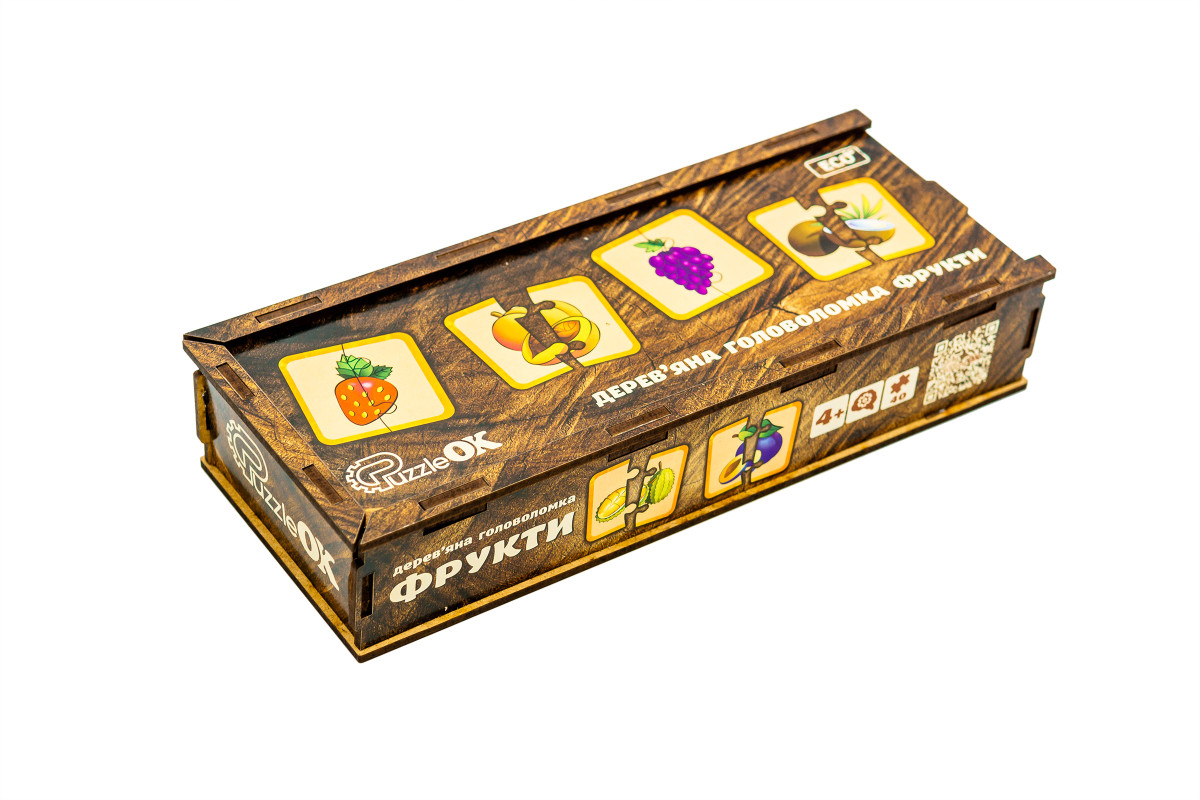 Дерев'яна головоломка "Фрукти" для дітей від 3 років