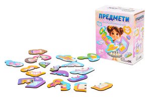 Дерев'яний магнітний пазл "Предмети"