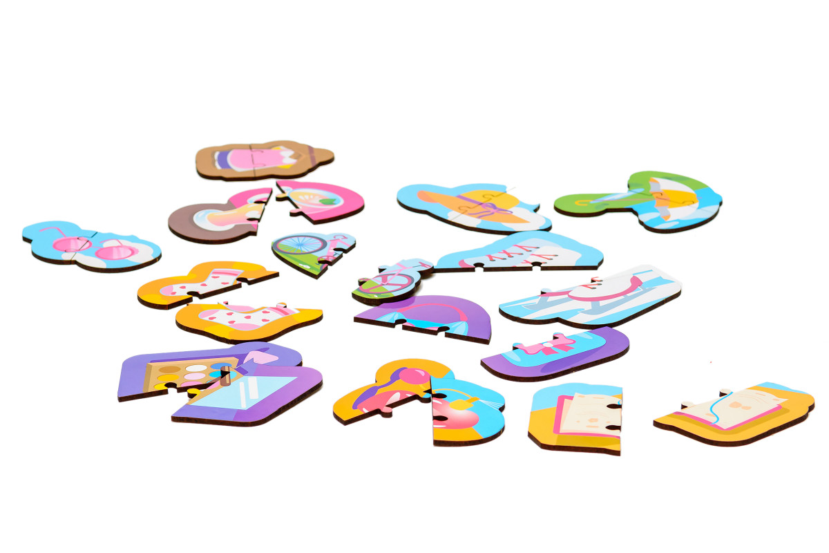 Дерев'яний магнітний пазл "Предмети"