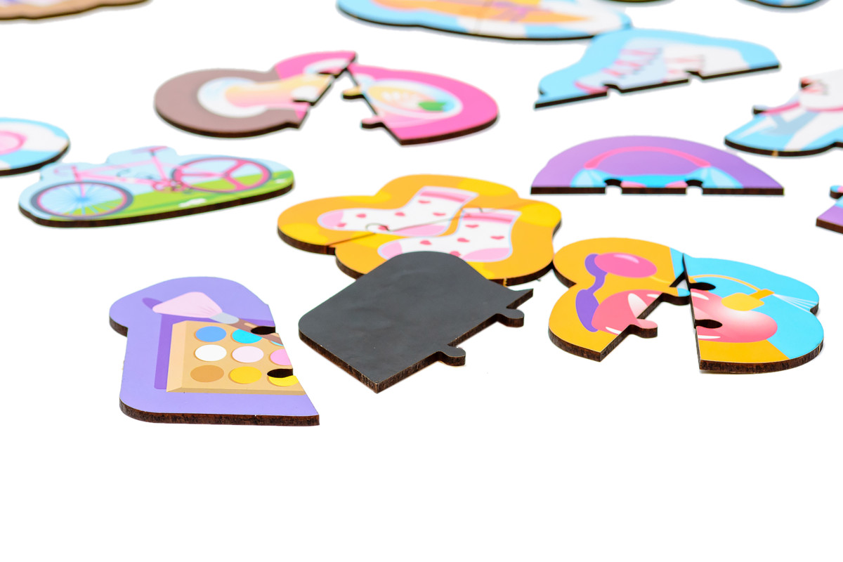 Дерев'яний магнітний пазл "Предмети"