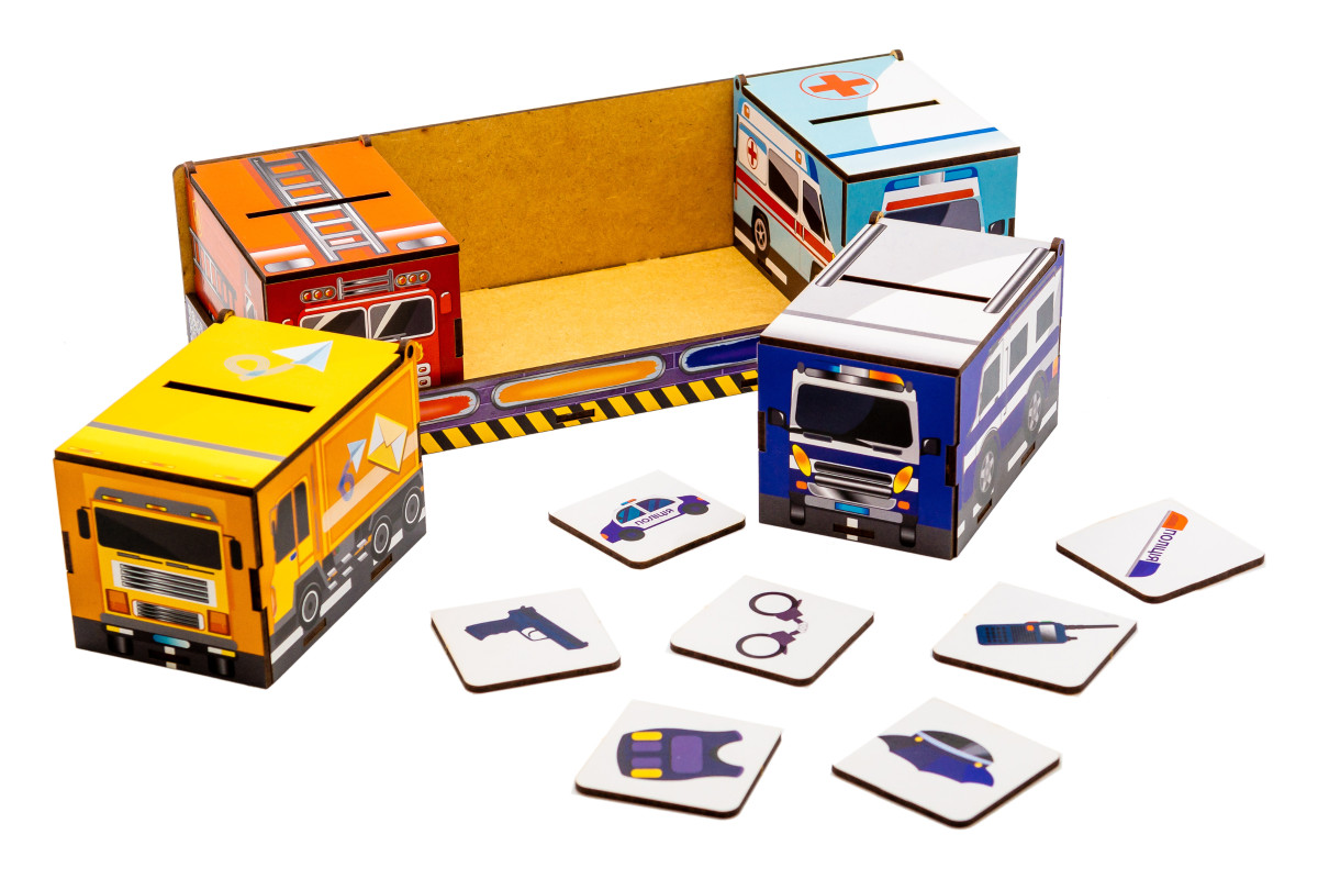 Сортери Монтессорі Машинки