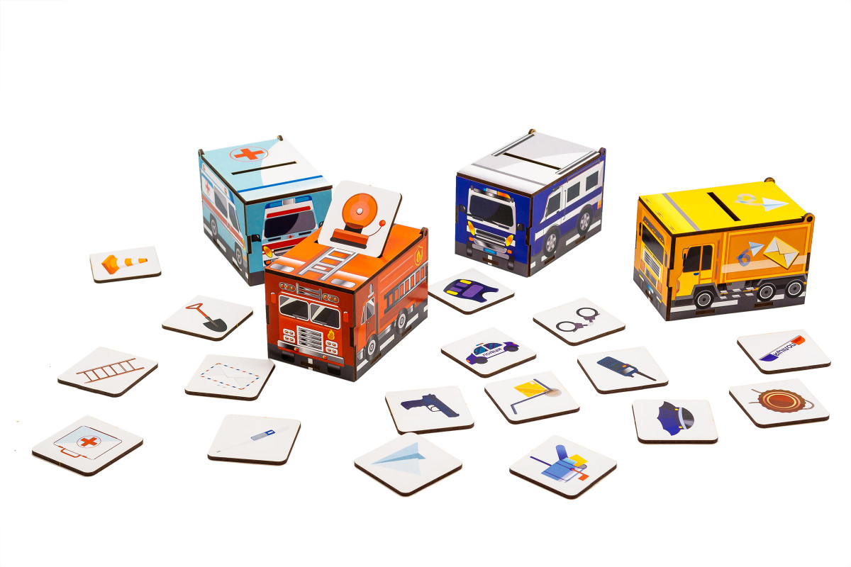 Сортери Монтессорі Машинки