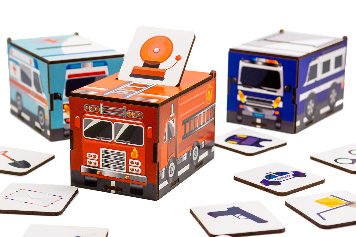 Сортери Монтессорі Машинки