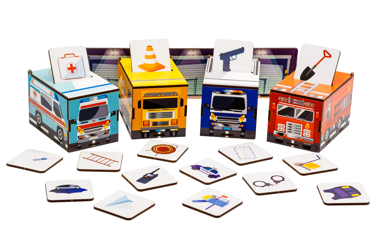 Сортери Монтессорі Машинки