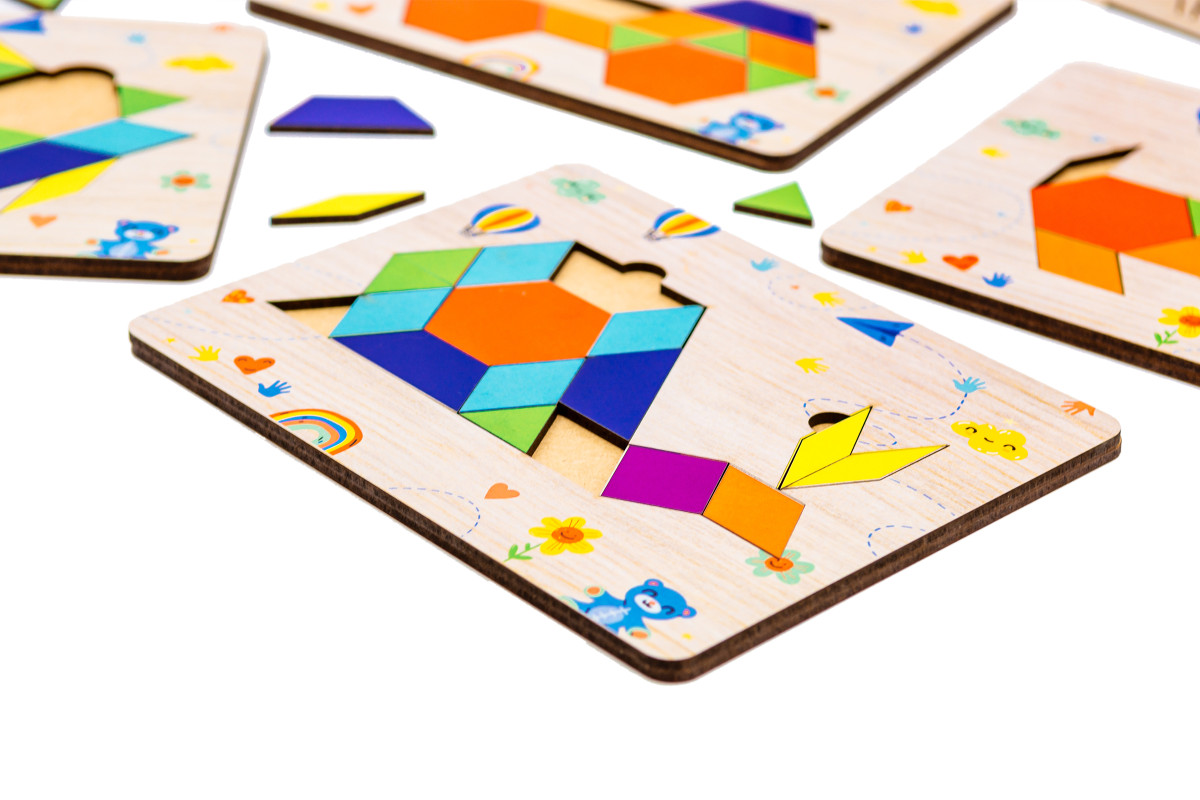 Дерев'яна головоломка "Танграм" для дітей від 4 років