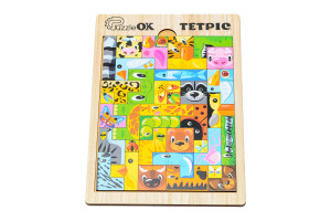 Дерев'яний тетріс "Звірі"