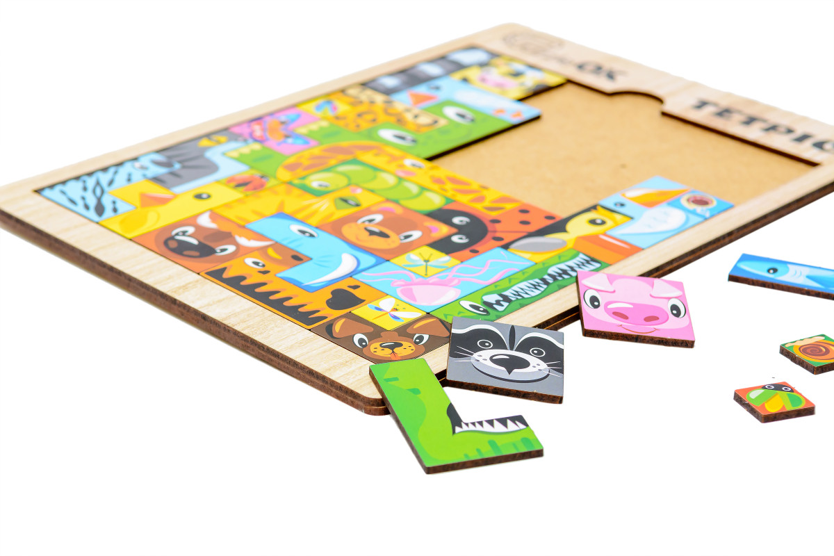 Дерев'яний тетріс "Звірі"