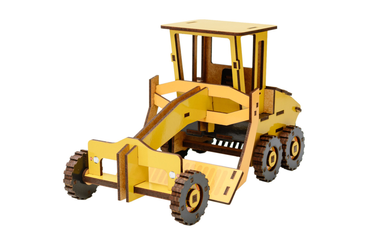 Дитячий дерев'яний 3D конструктор "Грейдер"