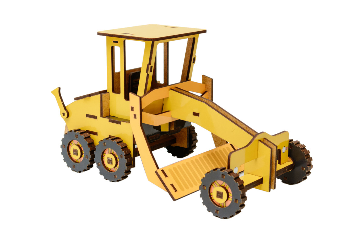 Дитячий дерев'яний 3D конструктор "Грейдер"