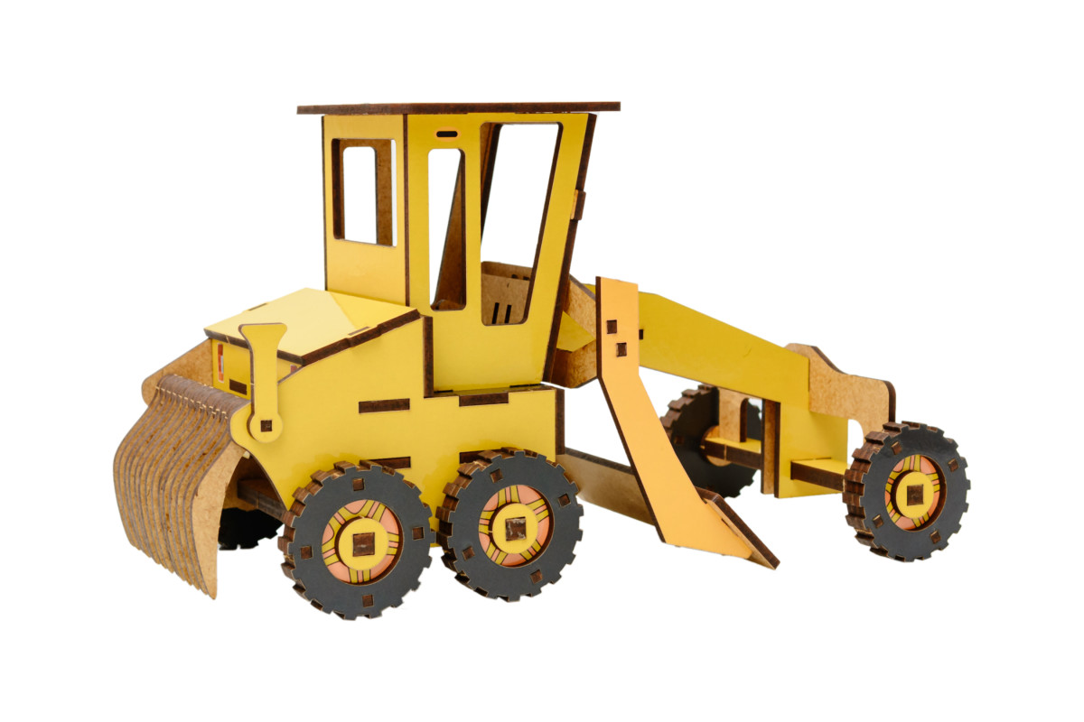Дитячий дерев'яний 3D конструктор "Грейдер"