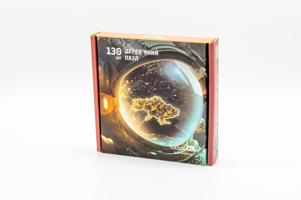 Дерев’яний пазл Україна з космосу