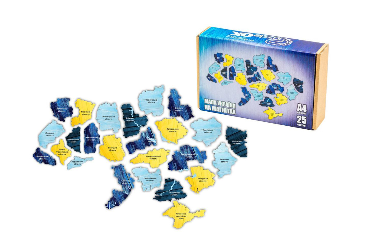 Пазл Мапа України на магнітах